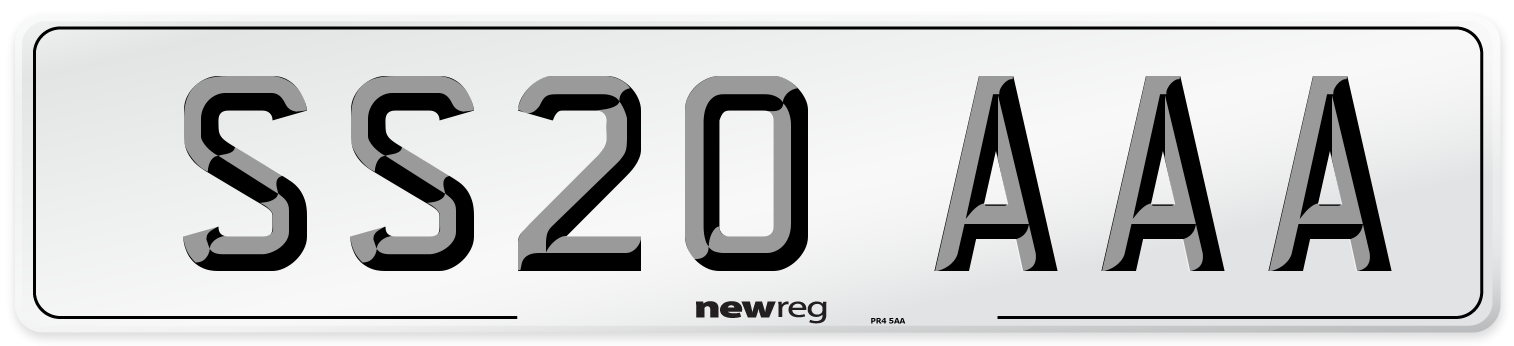 SS20 AAA Number Plate from New Reg